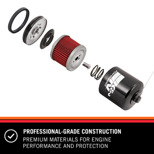 K&N KN-136 Premium Cartridge Oil Filter - High Flow Synthetic Media, 1 Year Warranty