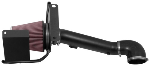 K&N 77-3090KTK Typhoon Cold Air Intake System for 2016-2019 Ford F-250 F-350 Super Duty - Black Aluminum Tube, Red Cotton Filter, 7.58 HP Gain