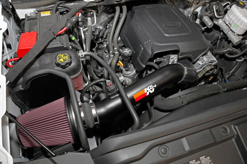 K&N 77-3090KTK Typhoon Cold Air Intake System for 2016-2019 Ford F-250 F-350 Super Duty - Black Aluminum Tube, Red Cotton Filter, 7.58 HP Gain