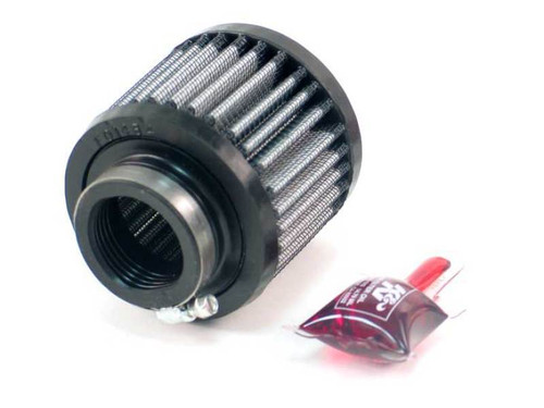 K&N 62-1430 Vent Air Filter / Breather - Red Cotton Gauze, Black Rubber Top/Base, 1-3/8" Flange, Oil Included
