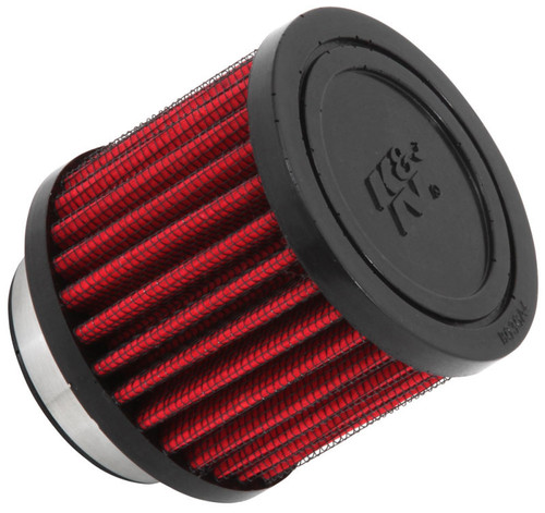 K&N 62-1470 Vent Air Filter / Breather - Non-woven Synthetic, Black Rubber Top/Base, 1-3/4" Clamp-On