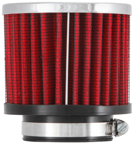K&N 62-1480 Vent Air Filter / Breather - Non-woven Synthetic, Chrome Top, Rubber Base, 1-3/4" Clamp-On