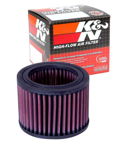 K&N BM-0400 Round Replacement Air Filter for 1993-2006 BMW R1100 R1150 R850 - Red Cotton Gauze, Lifetime Warranty