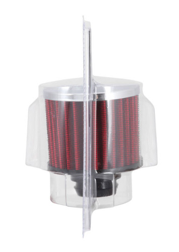 K&N 62-1490 Vent Air Filter / Breather - Non-woven Synthetic, Chrome Top, Rubber Base, 1-1/4" Push-In