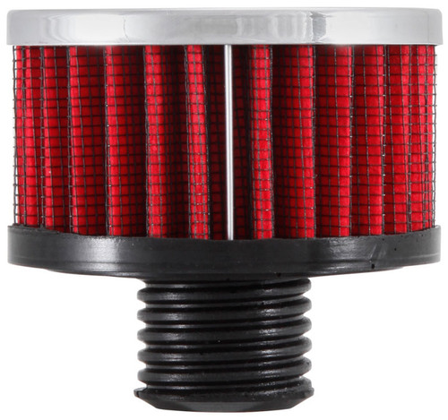 K&N 62-1495 Vent Air Filter / Breather - Non-woven Synthetic, Chrome Top, Rubber Base, 1/2" Screw-In