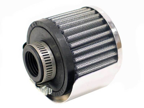 K&N 62-1511 Vent Air Filter / Breather - Red Cotton Gauze, Chrome Top, Rubber Base, Deflector Shield, Oil Included