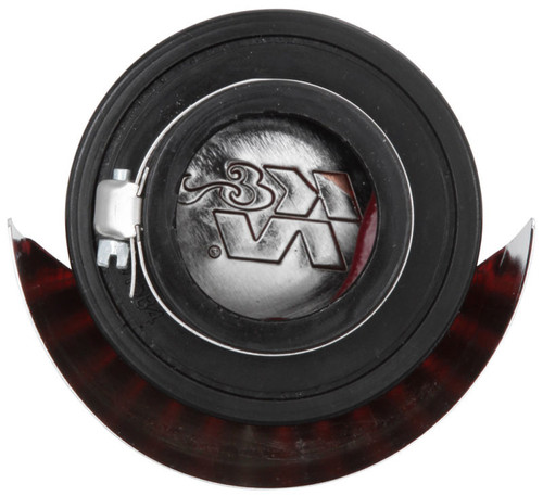 K&N 62-1514 Vent Air Filter / Breather - Non-woven Synthetic, Chrome Top, Rubber Base, Chrome Deflector Shield, 1-1/2" Flange