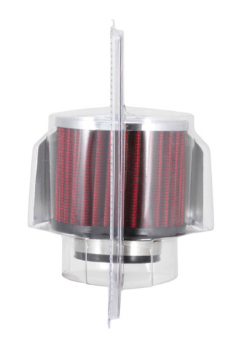 K&N 62-1514 Vent Air Filter / Breather - Non-woven Synthetic, Chrome Top, Rubber Base, Chrome Deflector Shield, 1-1/2" Flange