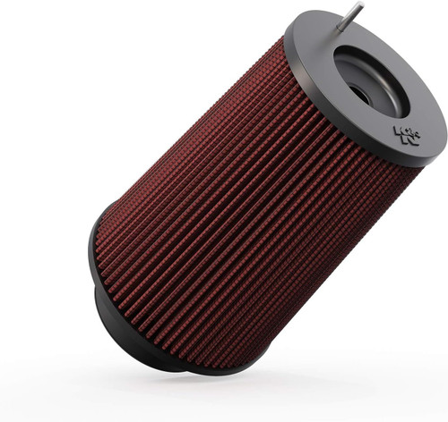 K&N RC-4780 Black Powder Coated Top Round Tapered Universal Clamp-On Air Filter