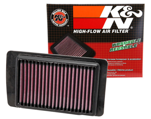 K&N PL-1608 Panel Replacement Air Filter for 2008-2017 Victory - Red Cotton Gauze, Lifetime Warranty