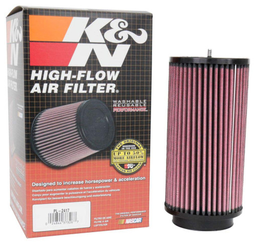 K&N PL-2417 High-Flow Round Replacement Air Filter for 2017-2019 Polaris Slingshot Grand Touring, SLR
