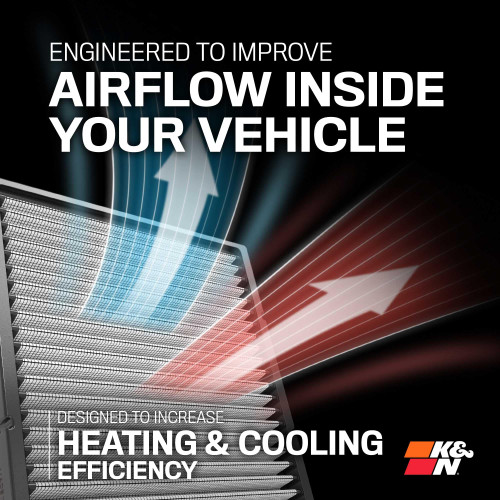 K&N VF2058 Washable Cabin Air Filter for 2015-2019 Hyundai Sonata Kia Optima