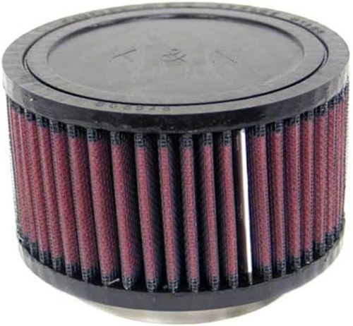 K&N RU-2420 Universal Clamp-On Air Filter - Round Straight, Cotton Gauze, 5" OD x 3" H