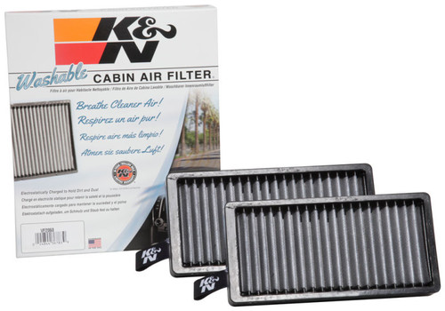 K&N VF2060 Washable Cabin Air Filter for 2014-2024 BMW Mini (2 Pack)