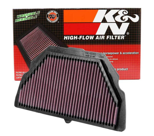 K&N HA-6001 Panel Replacement Air Filter for 2001-2006 Honda CBR600F - Red Cotton Gauze, Lifetime Warranty
