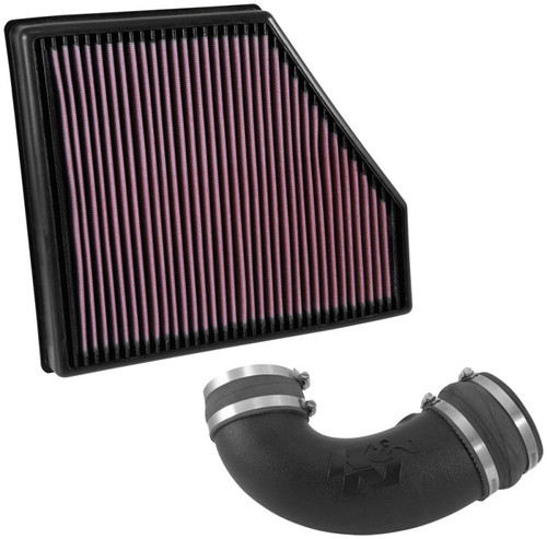 K&N 57-3092 57 Series FIPK Performance Air Intake System for 2016-2020 Chevrolet Camaro - Red Cotton Gauze Filter, Gen II