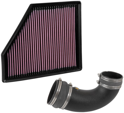 K&N 57-3092 57 Series FIPK Performance Air Intake System for 2016-2020 Chevrolet Camaro - Red Cotton Gauze Filter, Gen II