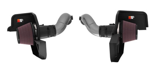 K&N 69-3541TC Typhoon Performance Air Intake System for 2024-2026 Ford Mustang - Gunmetal Gray Tube