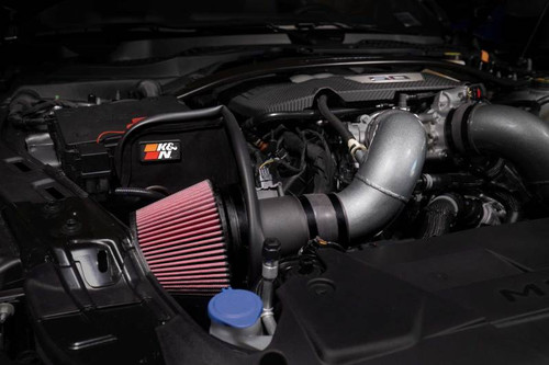 K&N 69-3541TC Typhoon Performance Air Intake System for 2024-2026 Ford Mustang - Gunmetal Gray Tube