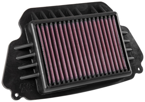 K&N HA-6414 Panel Replacement Air Filter for 2014-2018 Honda CB650F - Red Cotton Gauze, Lifetime Warranty