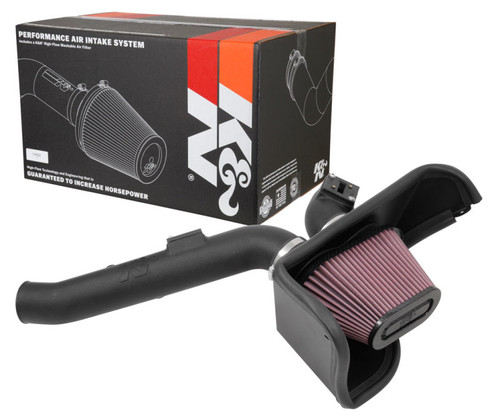 K&N 57-3093 57 Series FIPK Performance Air Intake System for 2016-2017 Cadillac ATS - Red Cotton Gauze Filter, Gen II