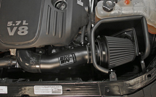 K&N 71-1542 Blackhawk Cold Air Intake System for 2005-2023 Chrysler Dodge 300 Challenger Charger Magnum - Black Dry Synthetic Filter, Black Tube, 14.13 HP Gain