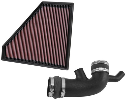 K&N 57-3094 57 Series FIPK Performance Air Intake System for 2016-2020 Cadillac, Chevrolet CTS, Camaro - Red Cotton Gauze Filter, Gen II