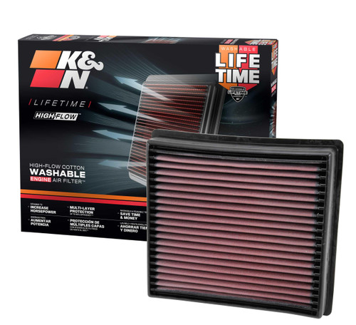 K&N High-Flow Air Filter 33-5005 for 2013-2026 Ram 2500 3500 - Panel Replacement Filter