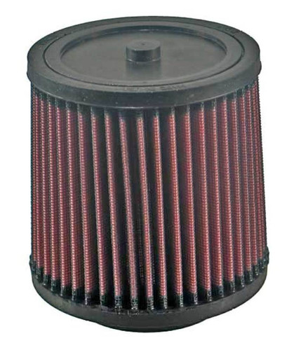 K&N HA-6806 Round Straight Replacement Air Filter for Honda - Red Cotton Gauze, Lifetime Warranty