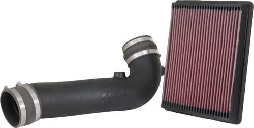 K&N 57-3098 57 Series FIPK Performance Air Intake System for 2017-2020 Cadillac, Chevrolet, GMC Escalade, Sierra, Silverado, Suburban, Tahoe, Yukon - Red Cotton Gauze Filter, Gen II