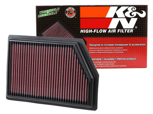 K&N High-Flow Air Filter 33-5009 for 2014-2018 Jeep Cherokee - Panel Replacement Filter