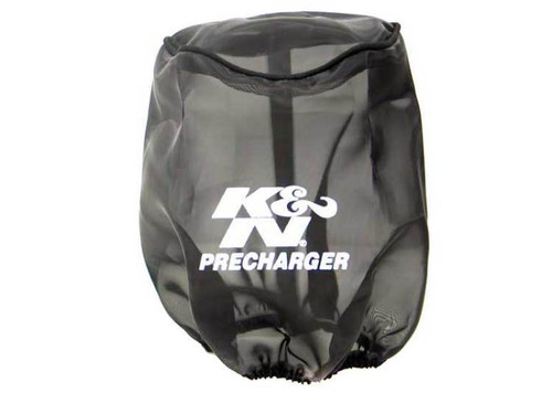 K&N 22-8033PK Black PreCharger Round Tapered Air Filter Wrap - 6in Base, 4.625in Top, 6in H, Dusty Conditions