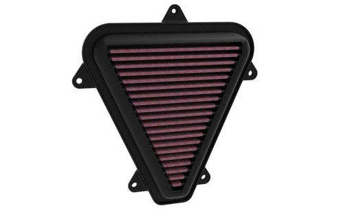 K&N HA-7523 Triangle Replacement Air Filter for 2021-2024 Honda Hornet Transalp - Red Cotton Gauze, Lifetime Warranty
