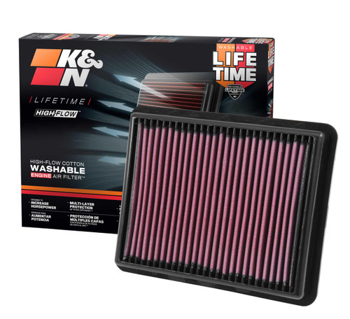 K&N High-Flow Air Filter 33-3024 - Panel Replacement Filter