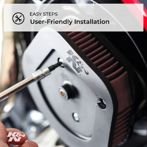 K&N HD-0600 Round Replacement Air Filter for Harley-Davidson - Red Cotton Gauze, Zinc Top, Lifetime Warranty