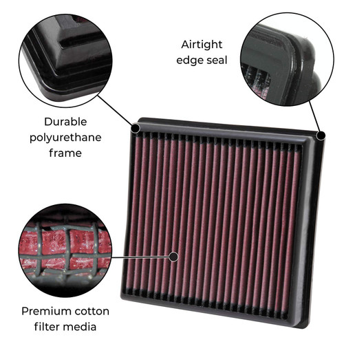 K&N High-Flow Air Filter 33-5024 for 2015-2026 Ford Transit - Panel Replacement Filter