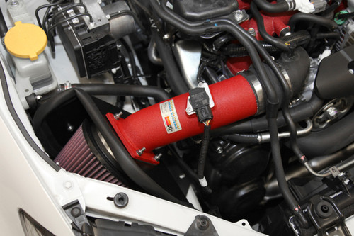 K&N 69-8005TWR Typhoon Cold Air Intake System for 2008-2014 Subaru Impreza WRX / STI - Wrinkle Red Tube, 17.52 HP Gain
