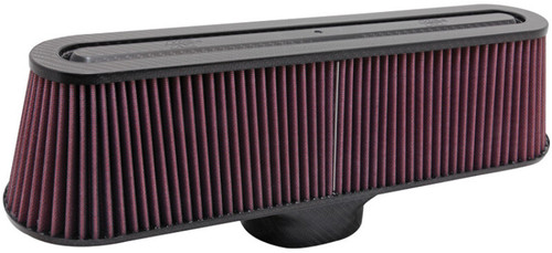 K&N RP-5135 Universal Oval Straight Air Filter with Carbon Fiber Top and Base