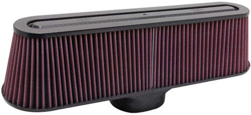 K&N RP-5135 Universal Oval Straight Air Filter with Carbon Fiber Top and Base