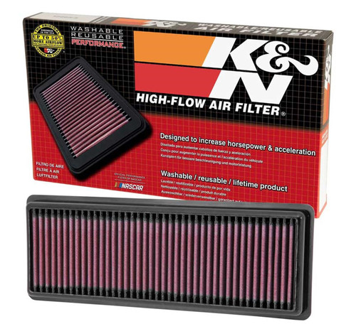 K&N High-Flow Air Filter 33-2487 for 2012-2019 Fiat 500 - Panel Replacement Filter