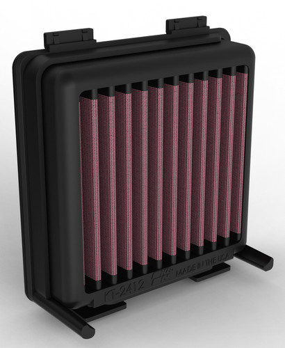 K&N KT-2412 Panel Replacement Air Filter for 2024-2026 KTM Duke - Red Cotton Gauze, Lifetime Warranty