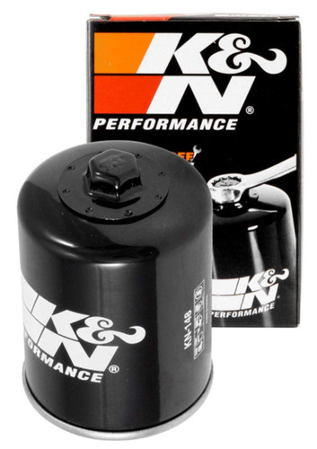 K&N KN-148 Spin-On Oil Filter with 17mm Nut - High Flow Media, 1 Year Warranty
