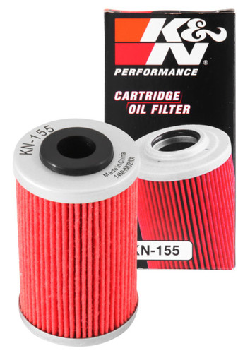 K&N KN-155 Premium Cartridge Oil Filter - High Flow Synthetic Media, 1 Year Warranty