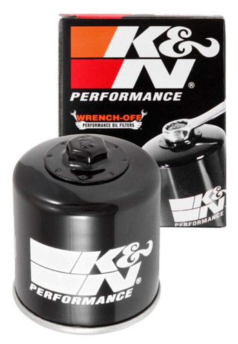 K&N KN-156 Spin-On Oil Filter with 17mm Nut - High Flow Media, 1 Year Warranty