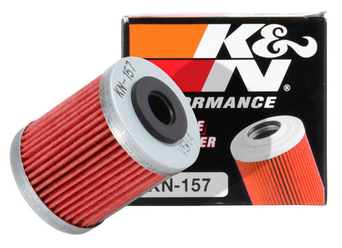 K&N KN-157 Premium Cartridge Oil Filter - High Flow Synthetic Media, Includes Gasket, 1 Year Warranty