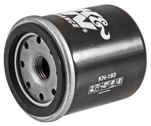 K&N KN-183 Spin-On Oil Filter with 17mm Nut - High Flow Media, 1 Year Warranty