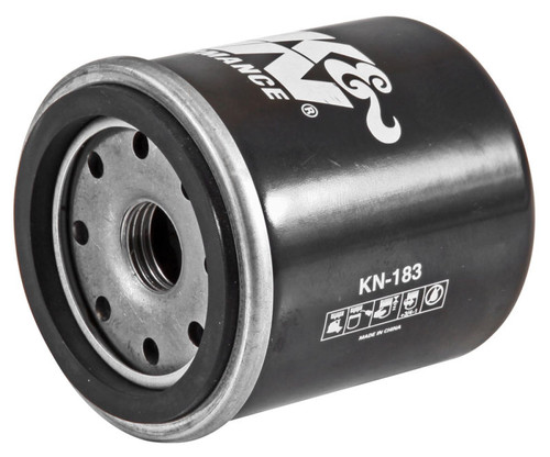 K&N KN-183 Spin-On Oil Filter with 17mm Nut - High Flow Media, 1 Year Warranty