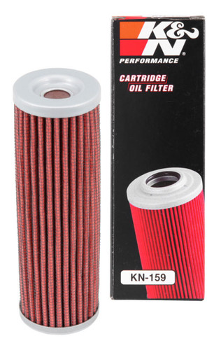 K&N KN-159 Premium Cartridge Oil Filter - High Flow Synthetic Media, 1 Year Warranty
