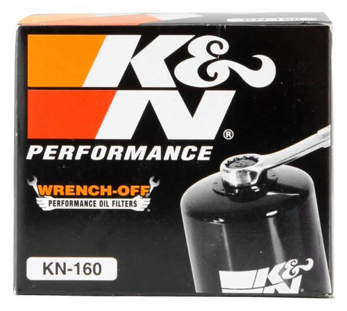 K&N KN-160 Spin-On Oil Filter with 17mm Nut - High Flow Media, 1 Year Warranty