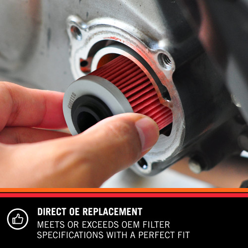 K&N KN-164 Spin-On Oil Filter with 17mm Nut - High Flow Media, 1 Year Warranty